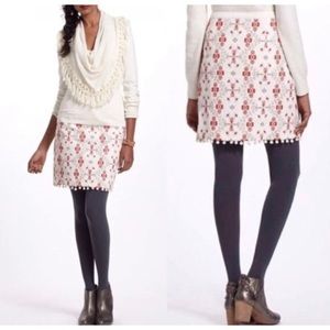 Anthropologie Maeve Blomma Embroidered Skirt-10